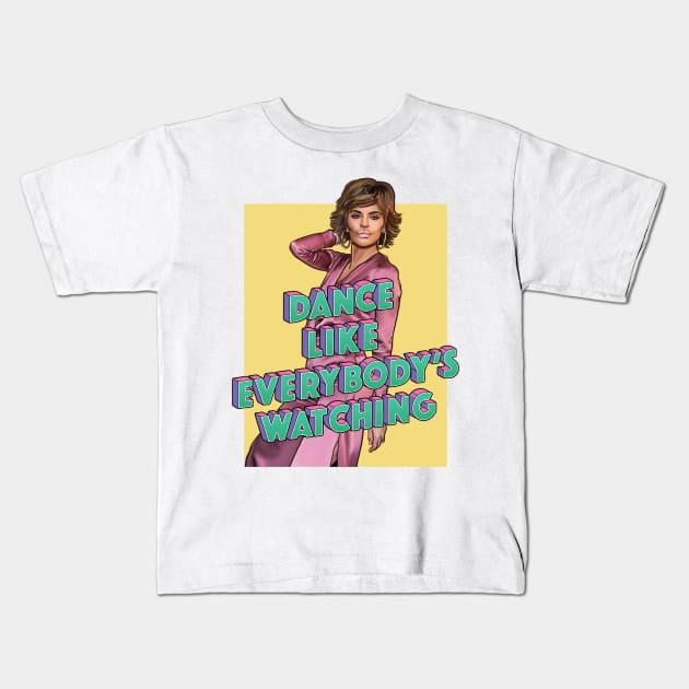 Lisa Rinna Dancing on the Tables Kids T-Shirt by HelloHarlot